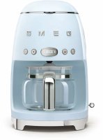 Капельная кофеварка Smeg DCF02PBEU, пастельный голубой, стиль 50-х годов, 10 чашек, 1.4 л
